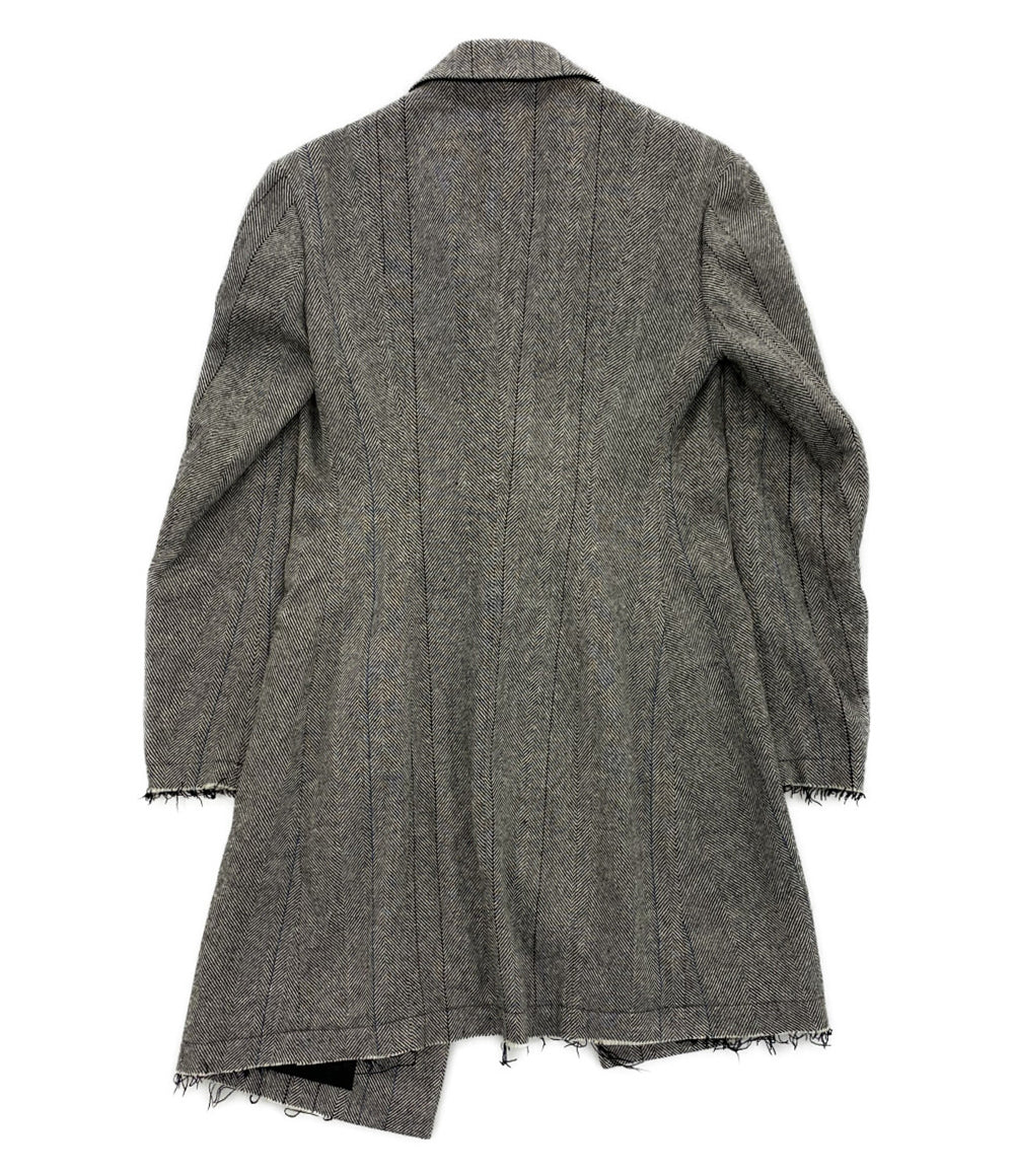 ワイズ チェスターコート ヘリンボーン アシンメトリー YJ-J03-110 メンズ SIZE 1 Y’s