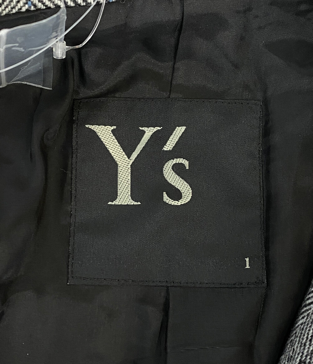 ワイズ チェスターコート ヘリンボーン アシンメトリー YJ-J03-110 メンズ SIZE 1 Y’s