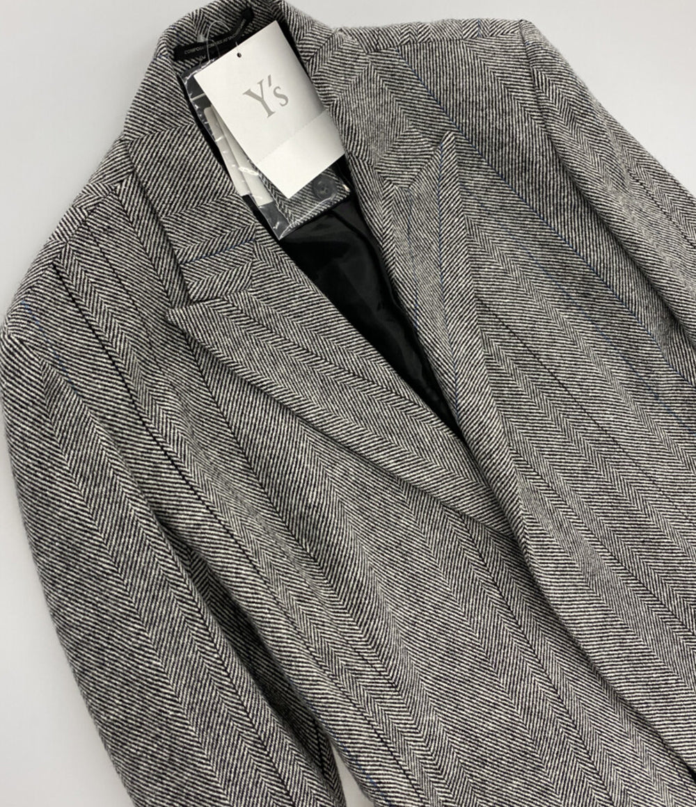 ワイズ チェスターコート ヘリンボーン アシンメトリー YJ-J03-110 メンズ SIZE 1 Y’s