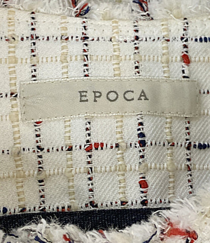 エポカ  ノーカラージャケット チェック ホワイト      レディース SIZE 38  EPOCA