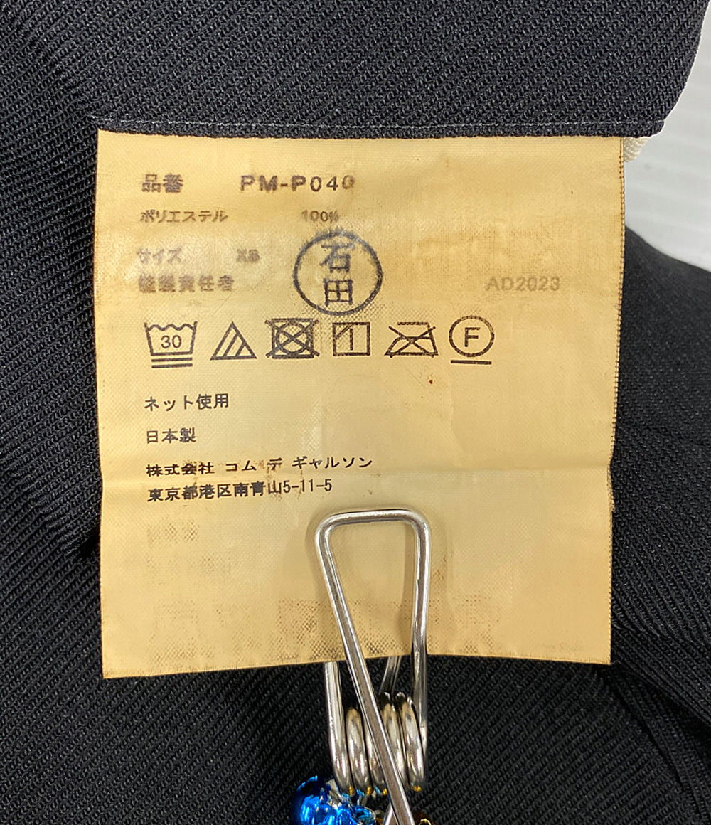 COMME des GARCONS HOMME PLUS エステルシンプルパンツ ブラック 2024SS PM-P0404 メンズ SIZE XS コムデギャルソンオムプリュス