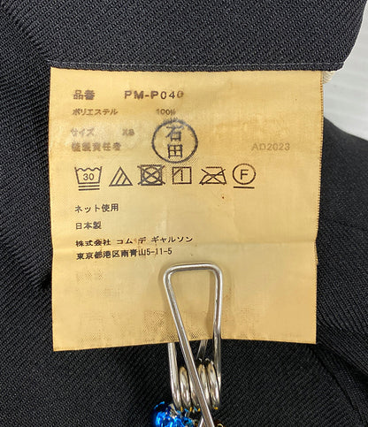 COMME des GARCONS HOMME PLUS エステルシンプルパンツ ブラック 2024SS PM-P0404 メンズ SIZE XS コムデギャルソンオムプリュス