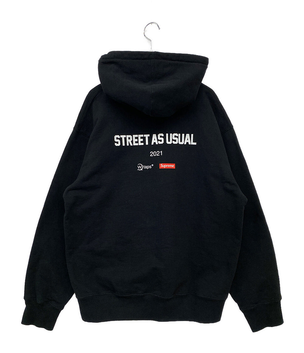Supreme×WTAPS ダブルタップス スウェットパーカー ブラック メンズ SIZE L シュプリーム