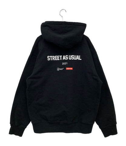 Supreme×WTAPS ダブルタップス スウェットパーカー ブラック メンズ SIZE L シュプリーム