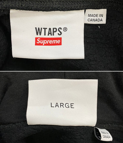 Supreme×WTAPS ダブルタップス スウェットパーカー ブラック メンズ SIZE L シュプリーム