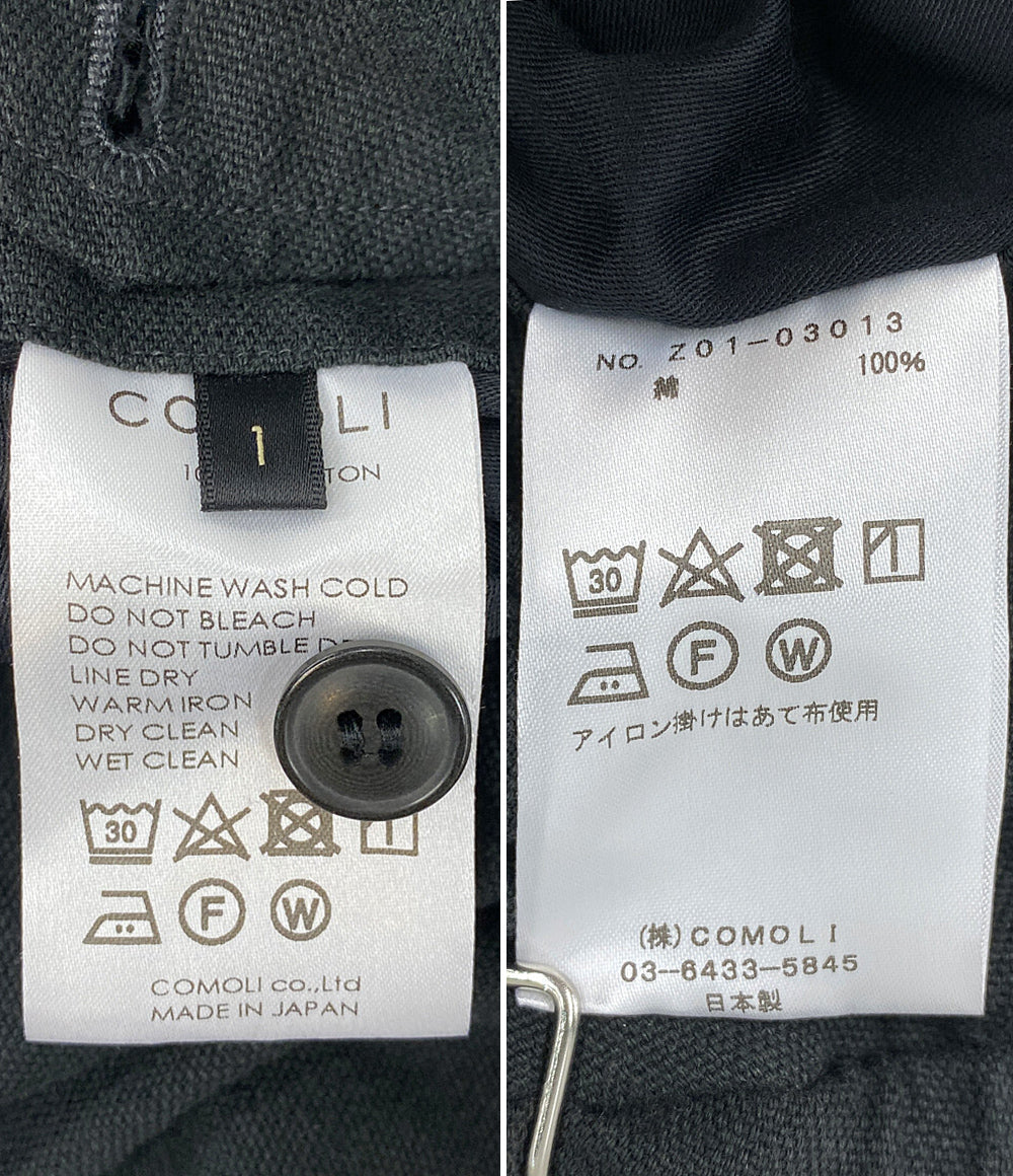 コモリ テーパードパンツ ブラック 24ss Z01-03013 メンズ SIZE 1 COMOLI