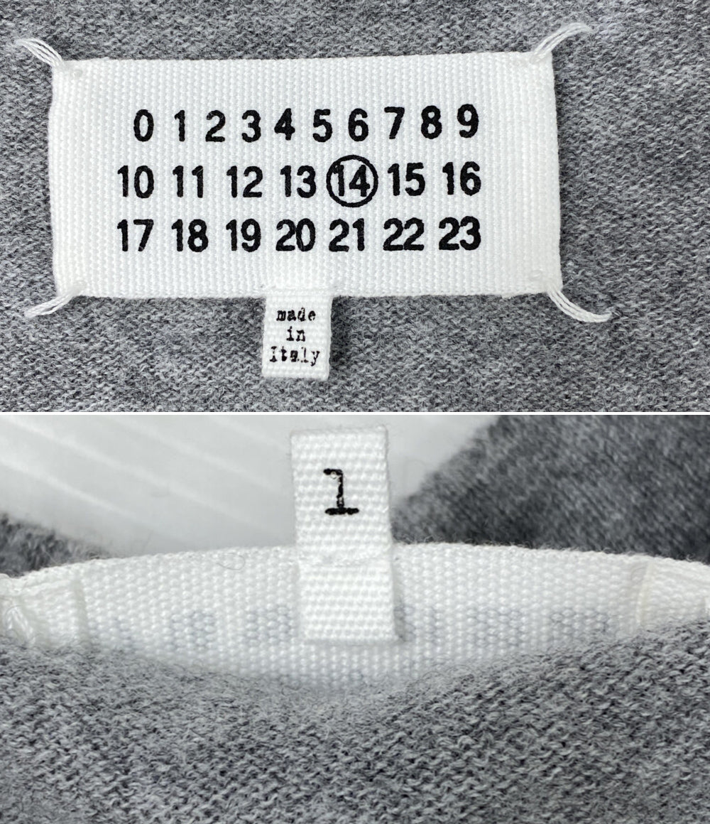 美品 Maison Margiela エルボーパッチカーディガン GRY メンズ SIZE 1 メゾンマルジェラ