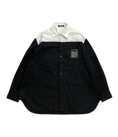 ラフシモンズ 長袖シャツ Oversized bicolor denim shirts 22AW メンズ SIZE S RAF SIMONS