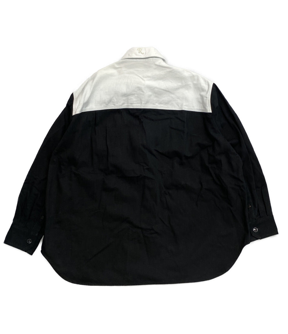 ラフシモンズ 長袖シャツ Oversized bicolor denim shirts 22AW メンズ SIZE S RAF SIMONS