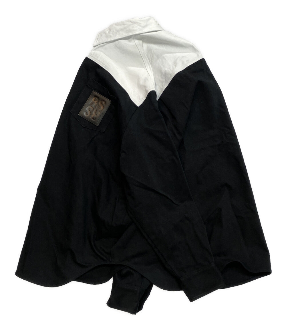 ラフシモンズ 長袖シャツ Oversized bicolor denim shirts 22AW メンズ SIZE S RAF SIMONS
