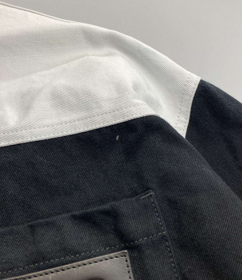 ラフシモンズ 長袖シャツ Oversized bicolor denim shirts 22AW メンズ SIZE S RAF SIMONS