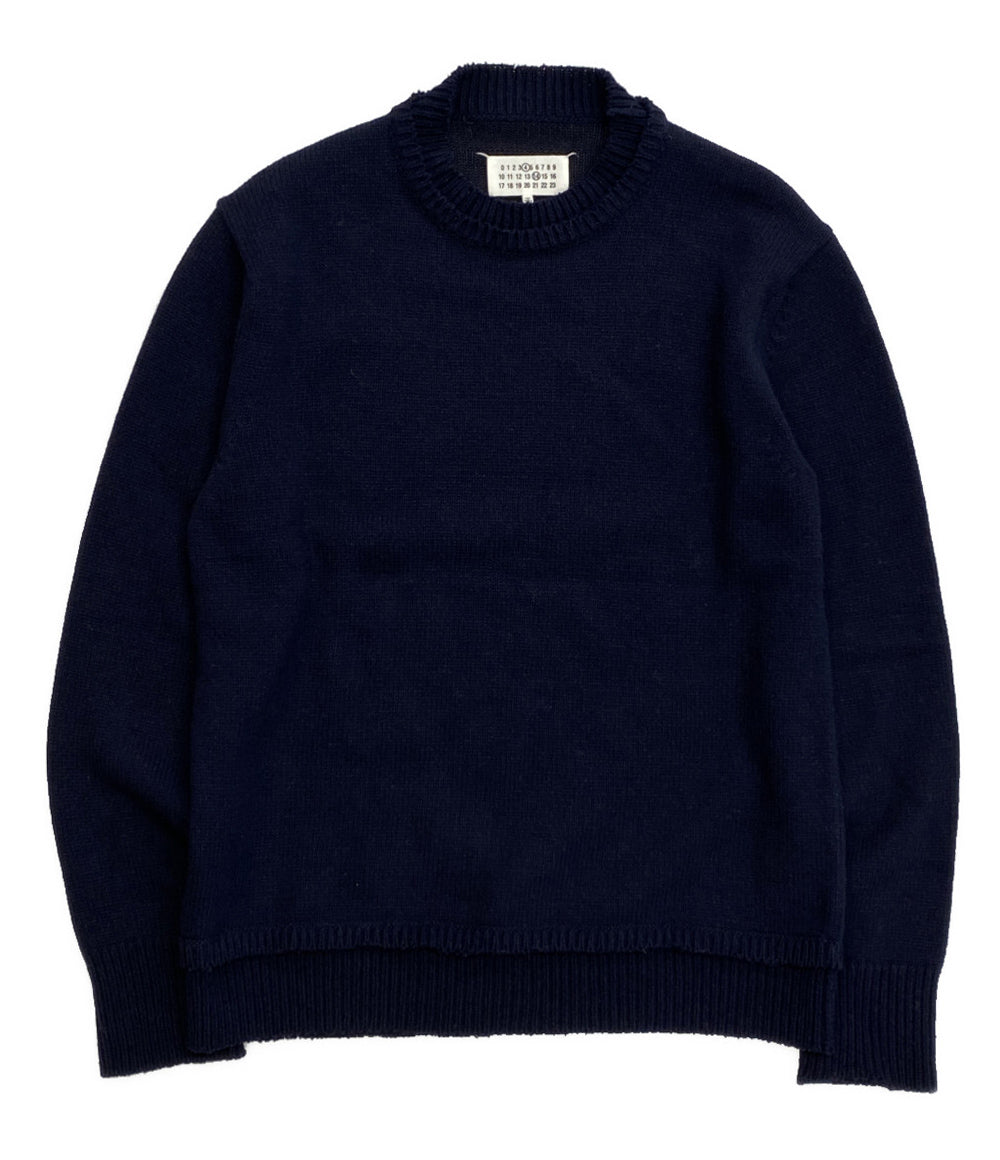 メゾンマルジェラ エルボーパッチニット 5G Elbow Patch Crew Neck