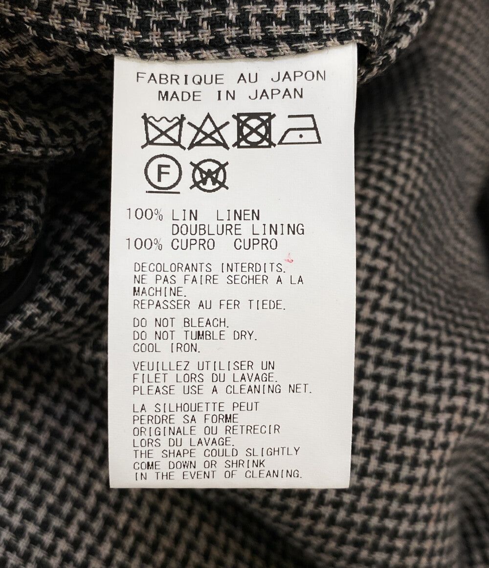 YOHJI YAMAMOTO POUR HOMME ロングジャケット YY柄切り替え釦止めJK HS-J43-807 24SS メンズ SIZE 3 ヨウジヤマモトプールオム