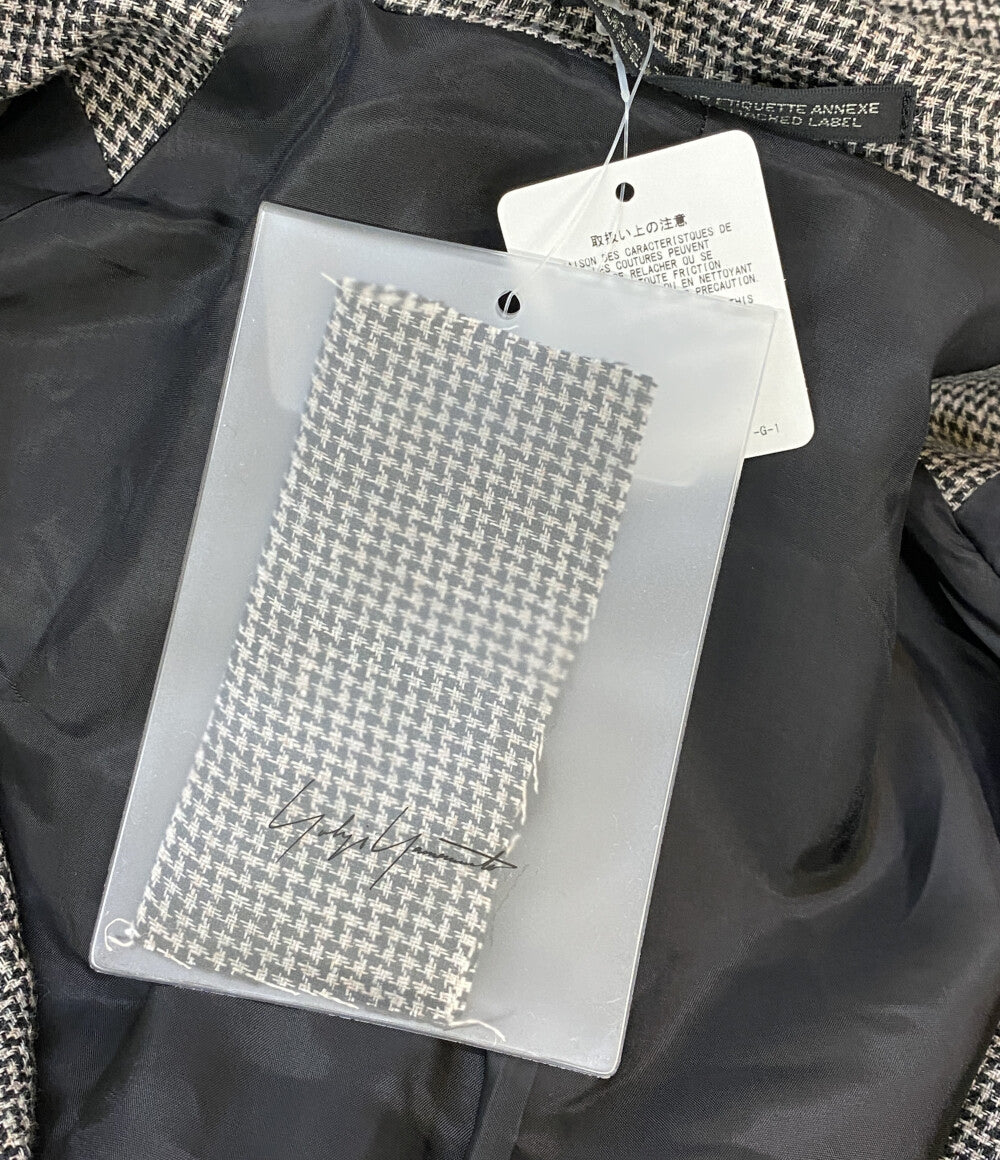 YOHJI YAMAMOTO POUR HOMME ロングジャケット YY柄切り替え釦止めJK HS-J43-807 24SS メンズ SIZE 3 ヨウジヤマモトプールオム