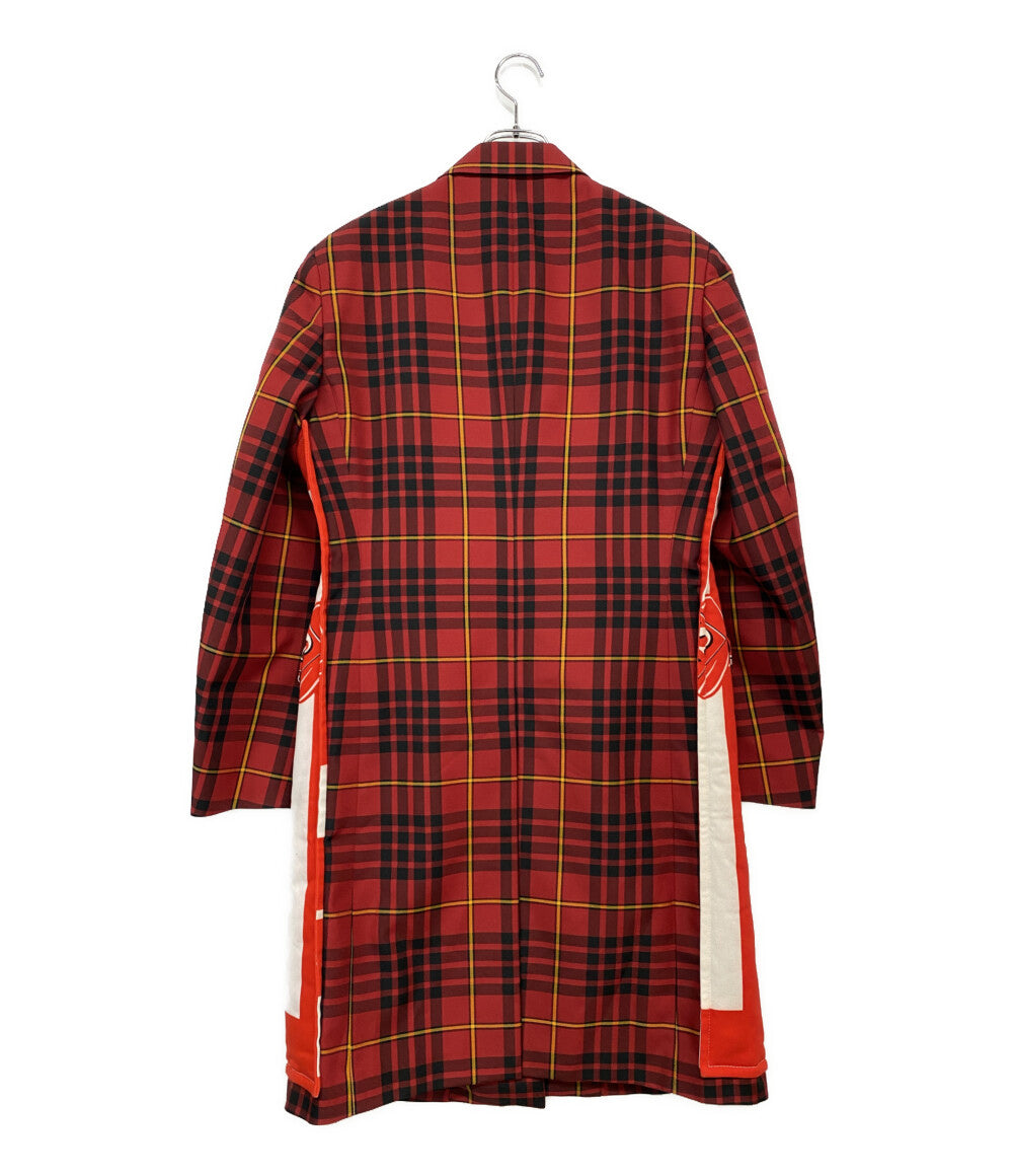 コムデギャルソンオムプリュス 美品 レイヤードチェックコート 20AW PF-J052 メンズ SIZE S COMME des GARCONS HOMME PLUS