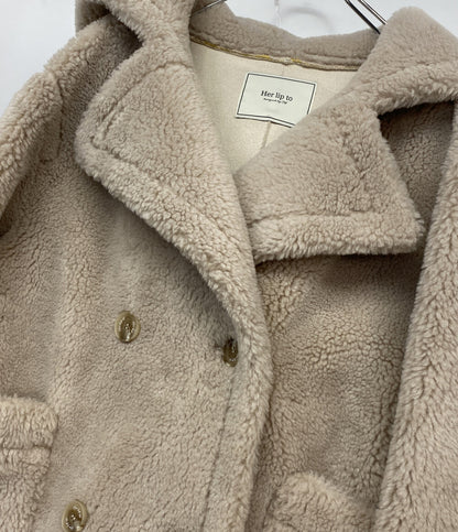 ハーリップトゥ ボアコート Fleur Shearling Boa Coat 1234207052 レディース SIZE S Her lip to