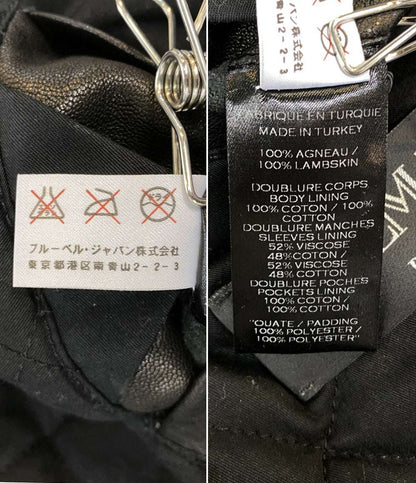 BALMAIN ライダースジャケット ラムレザー BLK メンズ SIZE 46 バルマン