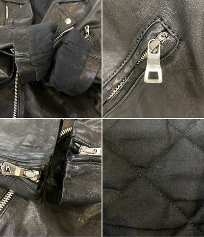 BALMAIN ライダースジャケット ラムレザー BLK メンズ SIZE 46 バルマン