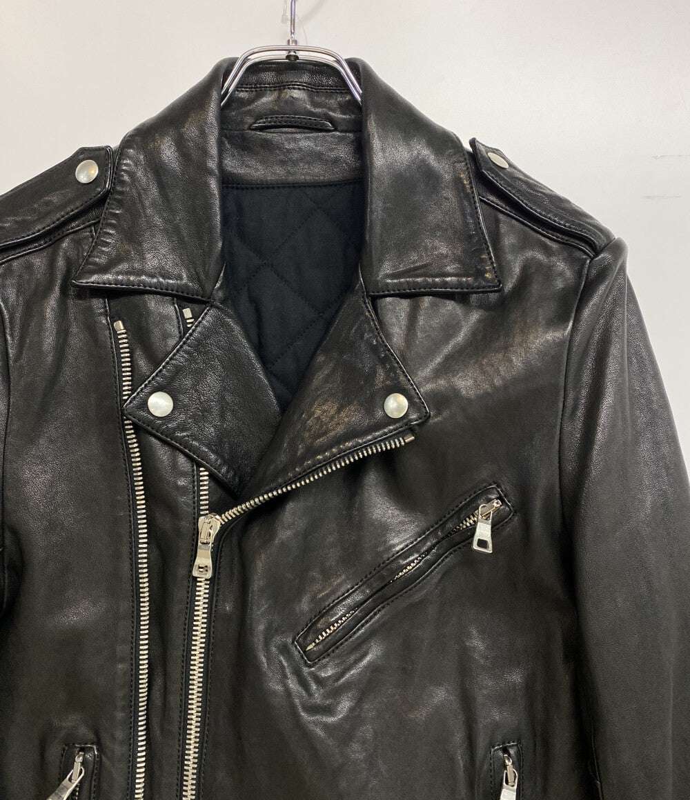 BALMAIN ライダースジャケット ラムレザー BLK メンズ SIZE 46 バルマン