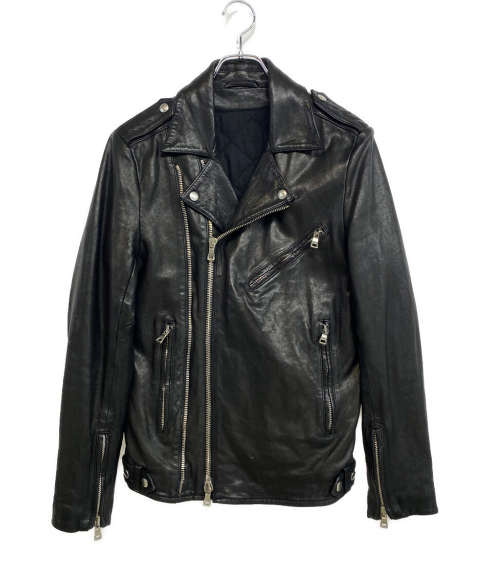 BALMAIN ライダースジャケット ラムレザー BLK メンズ SIZE 46 バルマン