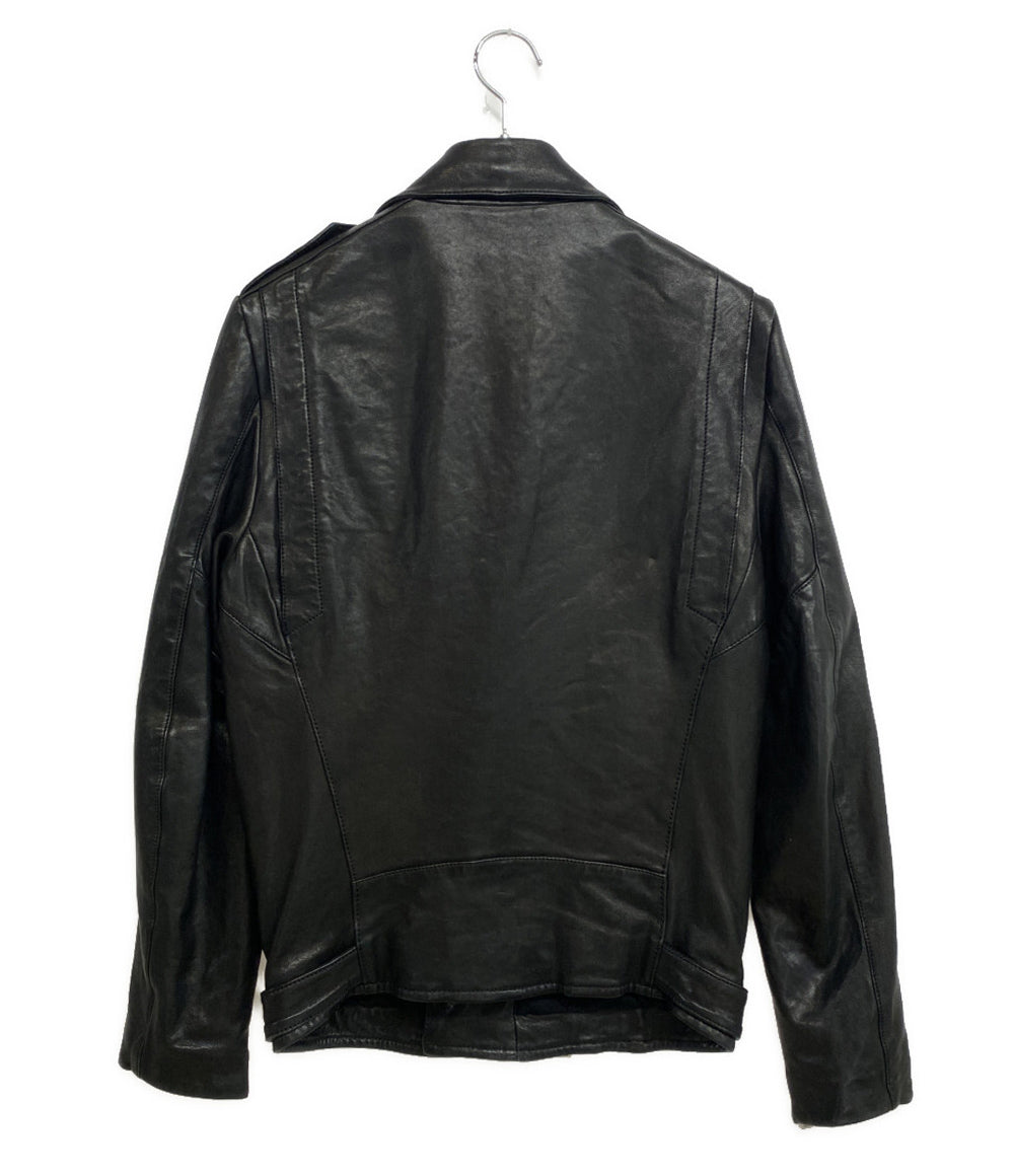 BALMAIN ライダースジャケット ラムレザー BLK メンズ SIZE 46 バルマン