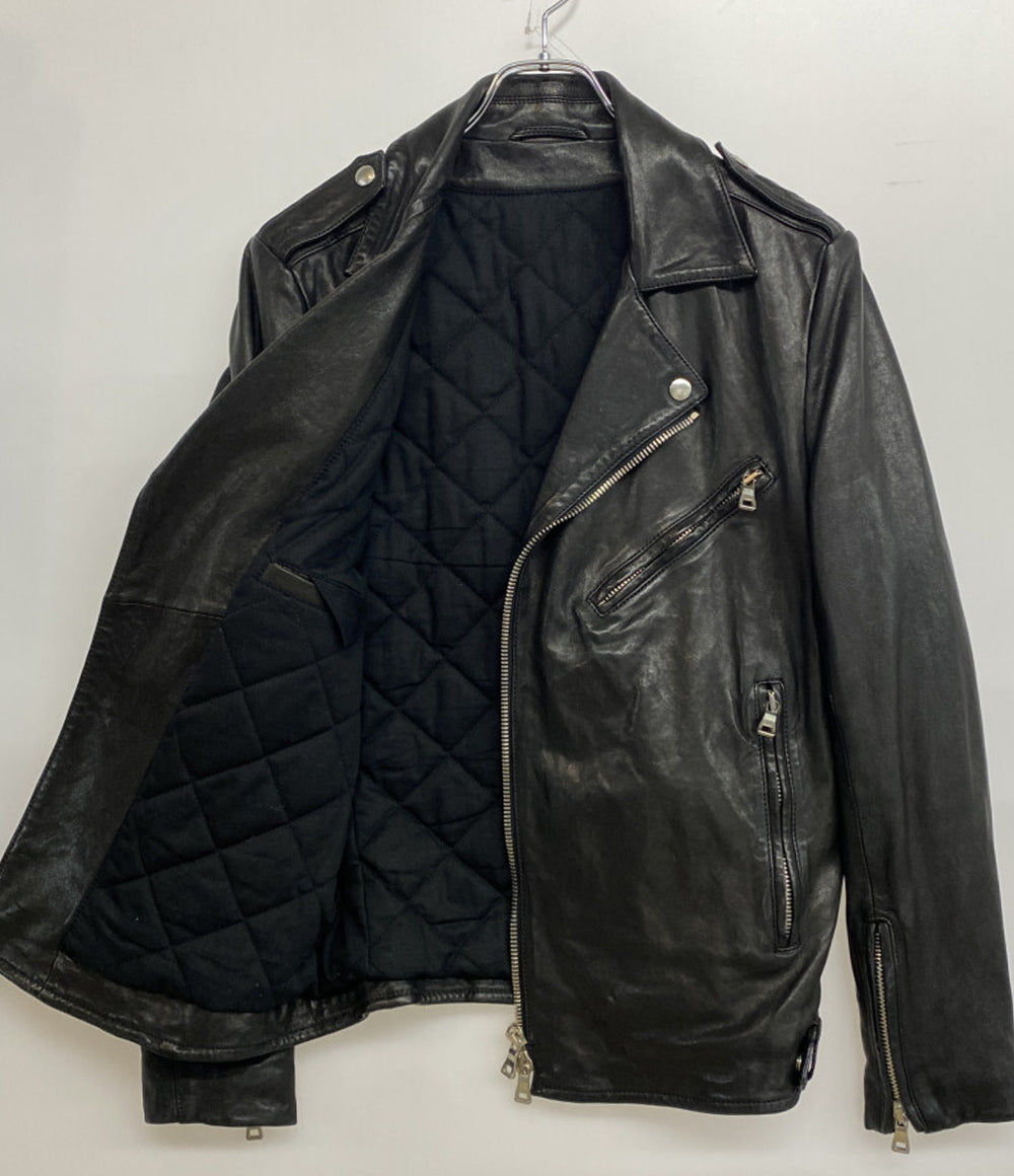 BALMAIN ライダースジャケット ラムレザー BLK メンズ SIZE 46 バルマン