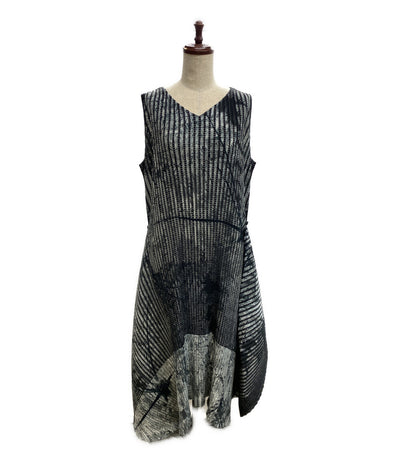 PLEATS PLEASE ノースリーブワンピース ブラックグラデーション IM61FH133 レディース SIZE 2 プリーツプリーズ