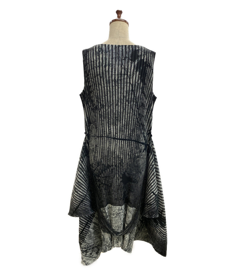 PLEATS PLEASE ノースリーブワンピース ブラックグラデーション IM61FH133 レディース SIZE 2 プリーツプリーズ