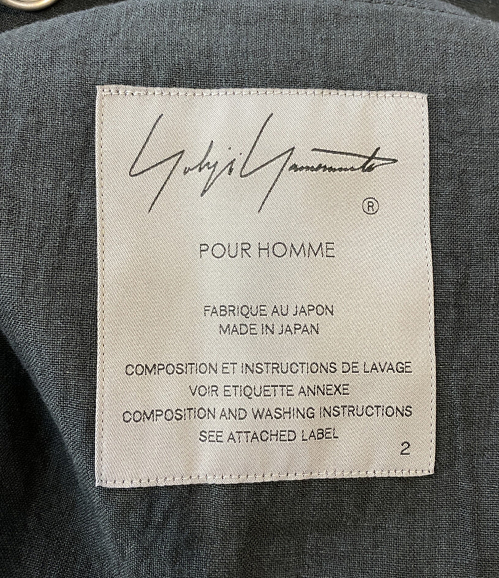 YOHJI YAMAMOTO POUR HOMME ジャケット 60 LINEN NAMORE ZIGZAG ST JKT 24ss HS-J21-335 メンズ SIZE 2 ヨウジヤマモトプールオム