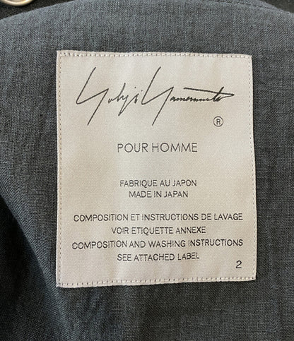 YOHJI YAMAMOTO POUR HOMME ジャケット 60 LINEN NAMORE ZIGZAG ST JKT 24ss HS-J21-335 メンズ SIZE 2 ヨウジヤマモトプールオム