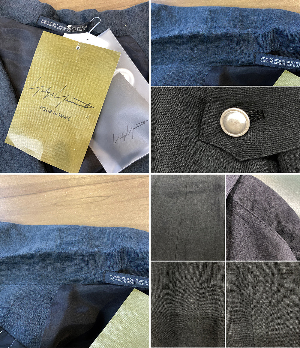 YOHJI YAMAMOTO POUR HOMME ジャケット 60 LINEN NAMORE ZIGZAG ST JKT 24ss HS-J21-335 メンズ SIZE 2 ヨウジヤマモトプールオム