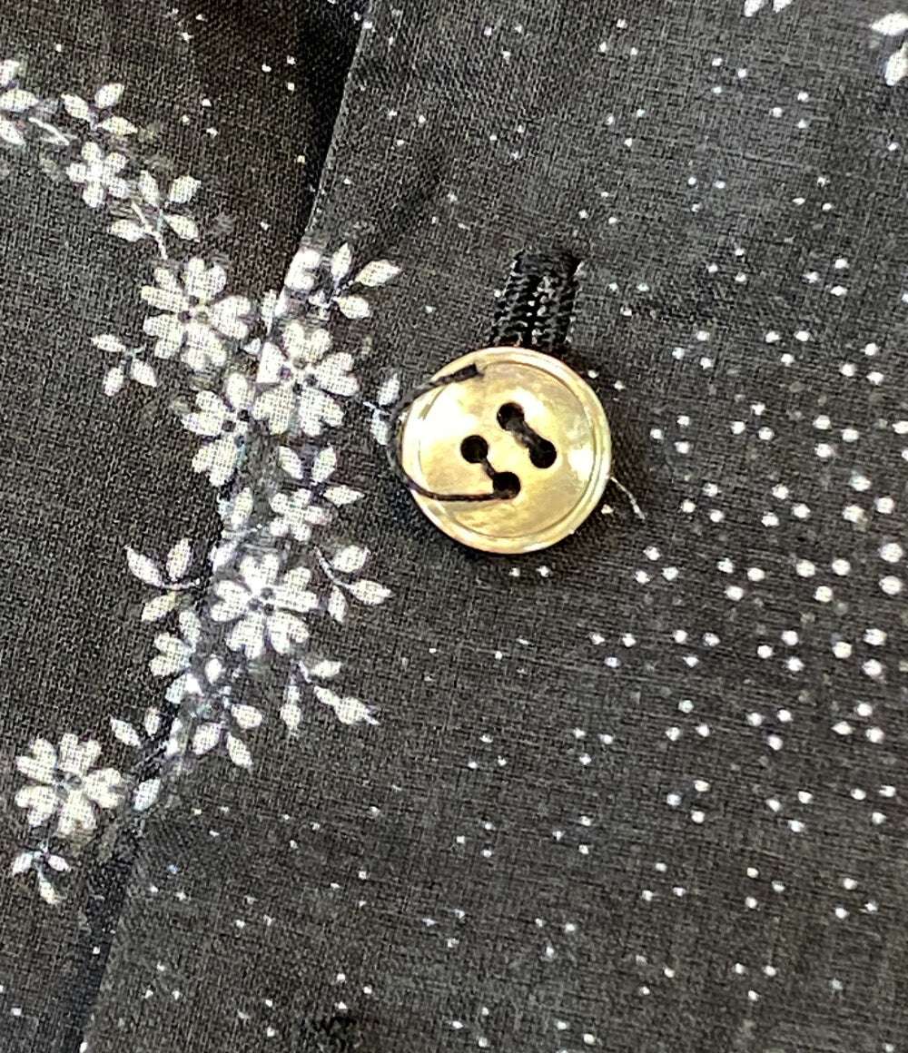tao COMME des GARCONS フラワーリースプリント丸襟ギャザードレス 2022SS TI-O001 レディース SIZE M タオ コムデギャルソン