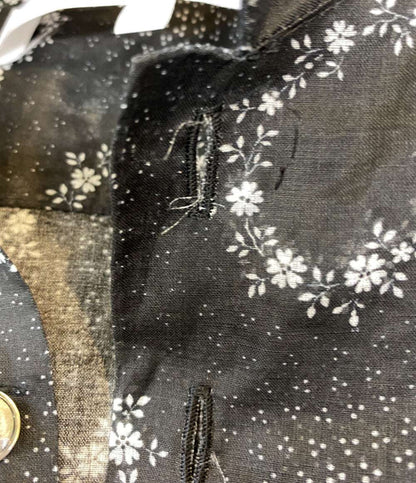 tao COMME des GARCONS フラワーリースプリント丸襟ギャザードレス 2022SS TI-O001 レディース SIZE M タオ コムデギャルソン
