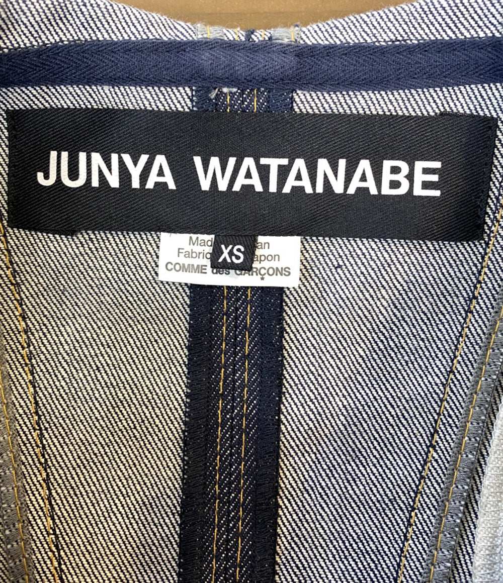 美品 JUNYA WATANABE 立体裁断パワーショルダーデニムジャケット 24ss レディース SIZE XS ジュンヤワタナベ