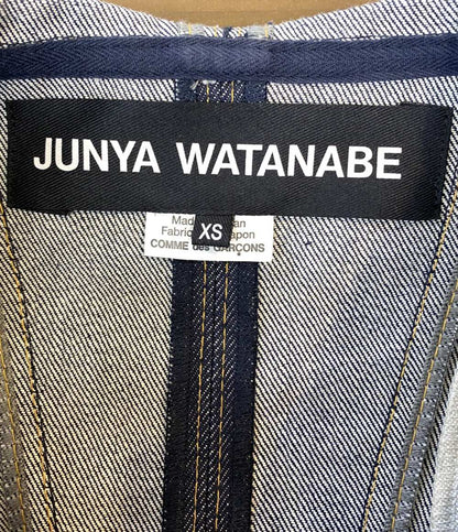 美品 JUNYA WATANABE 立体裁断パワーショルダーデニムジャケット 24ss レディース SIZE XS ジュンヤワタナベ