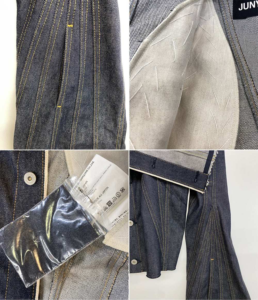 美品 JUNYA WATANABE 立体裁断パワーショルダーデニムジャケット 24ss レディース SIZE XS ジュンヤワタナベ