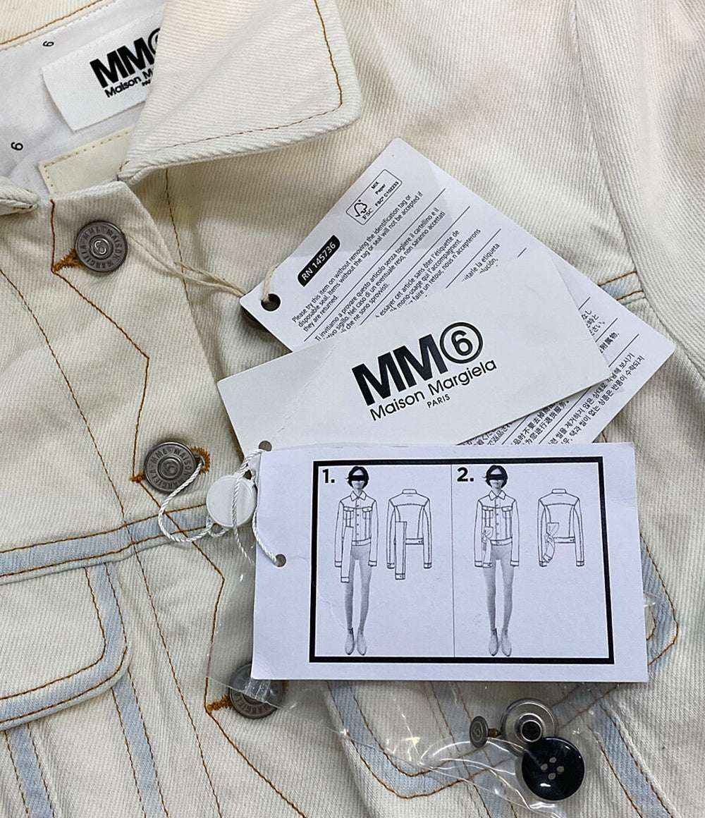 美品 MM6 変形デニムジャケット 2022SS レディース SIZE 38 エムエムシックス