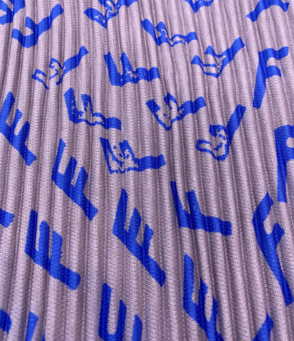 HOMME PLISSE ISSEY MIYAKE 半袖シャツ 総柄 Fロゴ HP51JJ386 メンズ SIZE 2 オム プリッセ イッセイミヤケ