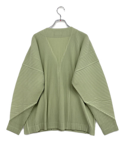 HOMME PLISSE ISSEY MIYAKE カーディガン Vネック HP53JL101 レディース SIZE 2 オム プリッセ イッセイミヤケ