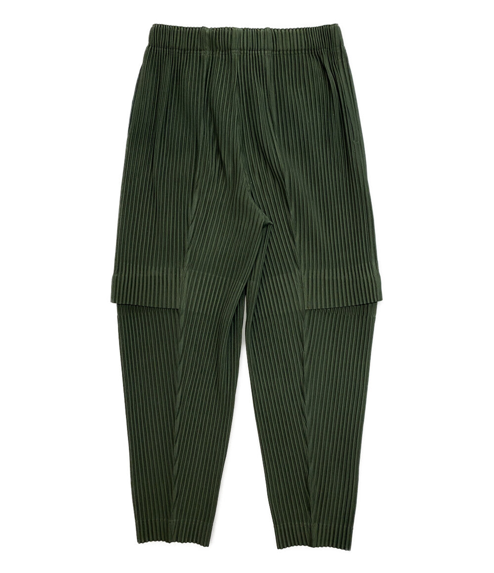 HOMME PLISSE ISSEY MIYAKE プリーツパンツ グリーン HP41JF171 メンズ SIZE 1 オム プリッセ イッセイミヤケ