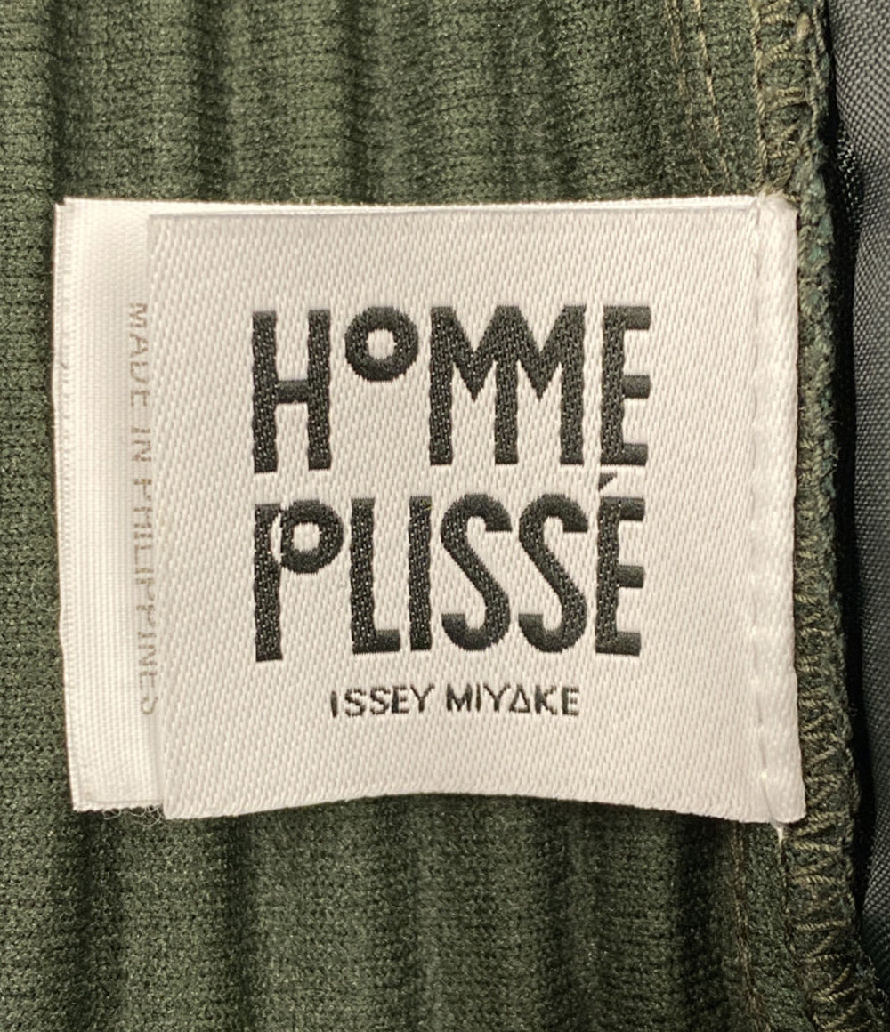 HOMME PLISSE ISSEY MIYAKE プリーツパンツ グリーン HP41JF171 メンズ
