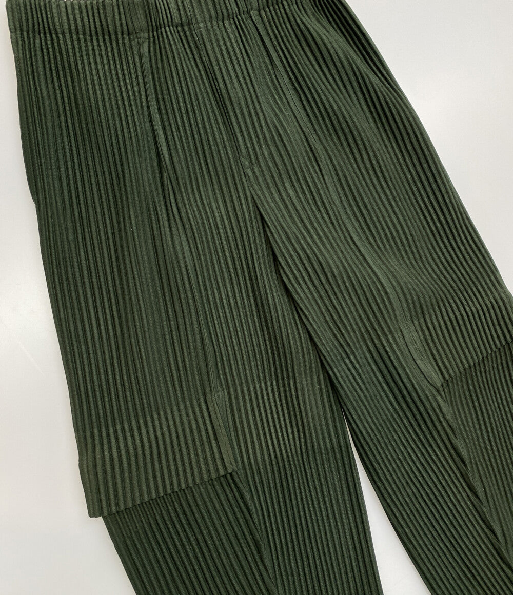 HOMME PLISSE ISSEY MIYAKE プリーツパンツ グリーン HP41JF171 メンズ SIZE 1 オム プリッセ イッセイミヤケ