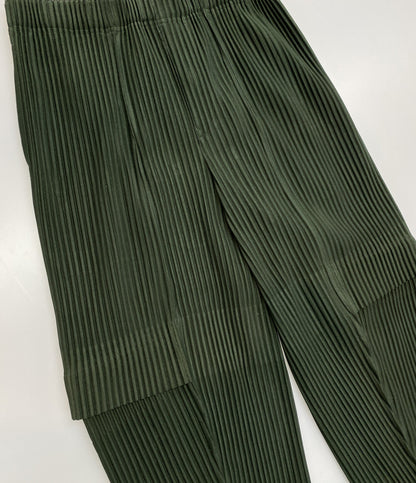 HOMME PLISSE ISSEY MIYAKE プリーツパンツ グリーン HP41JF171 メンズ SIZE 1 オム プリッセ イッセイミヤケ