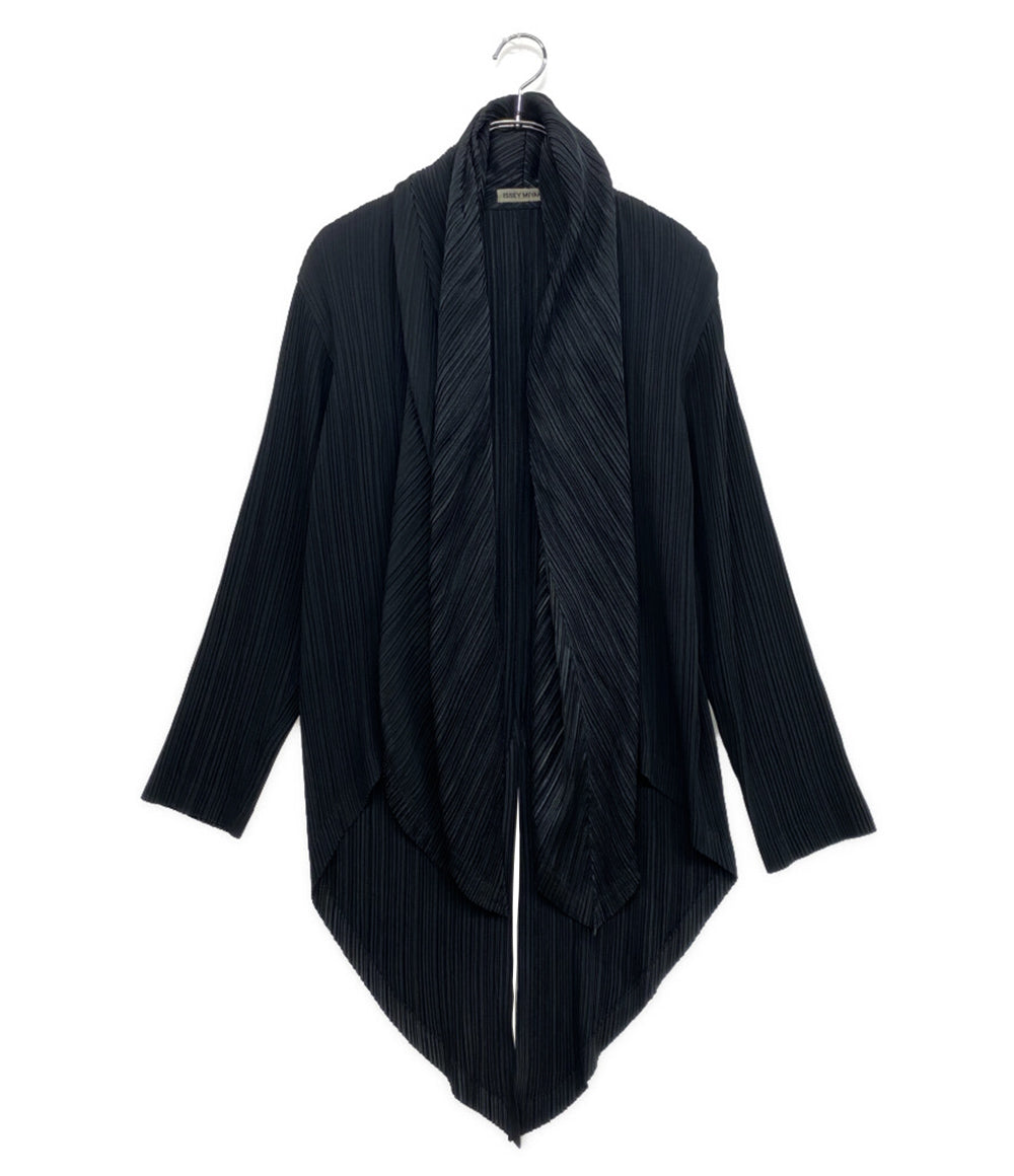 ISSEY MIYAKE プリーツジャケット 羽織 ブラック IM43-FD906 レディース SIZE M イッセイミヤケ