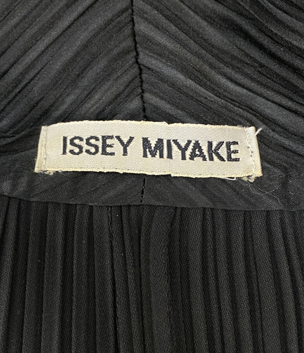 ISSEY MIYAKE プリーツジャケット 羽織 ブラック IM43-FD906 レディース SIZE M イッセイミヤケ