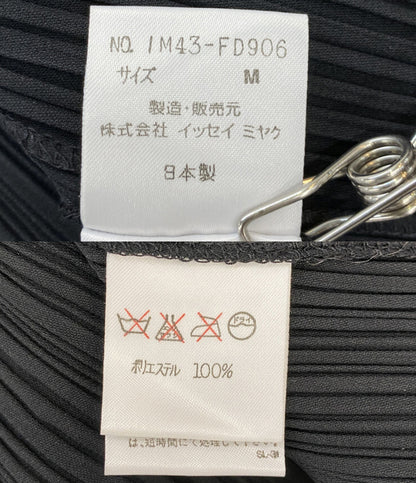ISSEY MIYAKE プリーツジャケット 羽織 ブラック IM43-FD906 レディース SIZE M イッセイミヤケ
