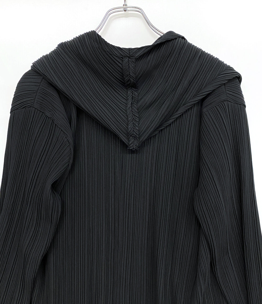 ISSEY MIYAKE プリーツジャケット 羽織 ブラック IM43-FD906 レディース SIZE M イッセイミヤケ