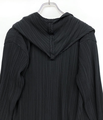 ISSEY MIYAKE プリーツジャケット 羽織 ブラック IM43-FD906 レディース SIZE M イッセイミヤケ