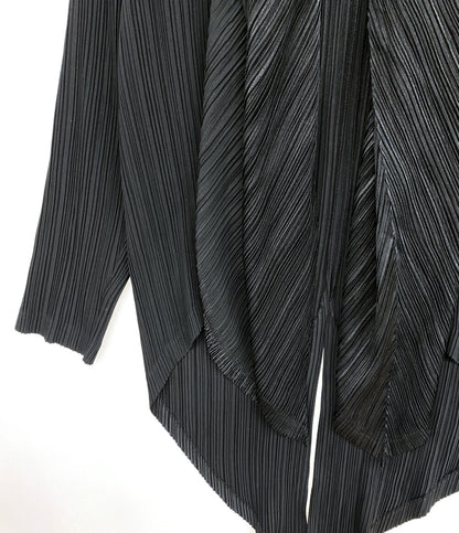 ISSEY MIYAKE プリーツジャケット 羽織 ブラック IM43-FD906 レディース SIZE M イッセイミヤケ