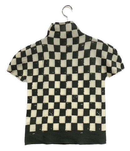 ISSEY MIYAKE 半袖カットソー ブロックチェック ハイネック MI51FK645 レディース SIZE - イッセイミヤケ